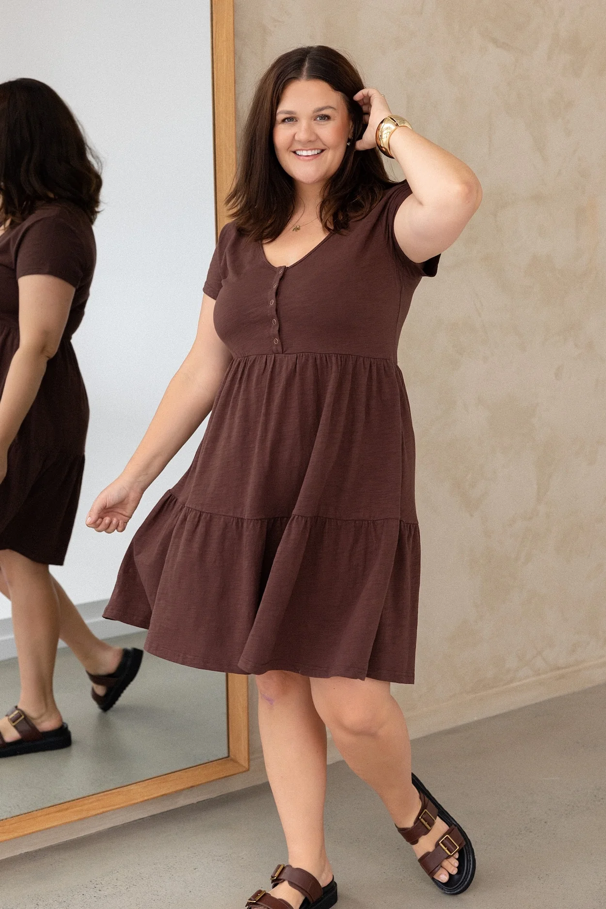 Clover Dress - Chocolate - Image 3